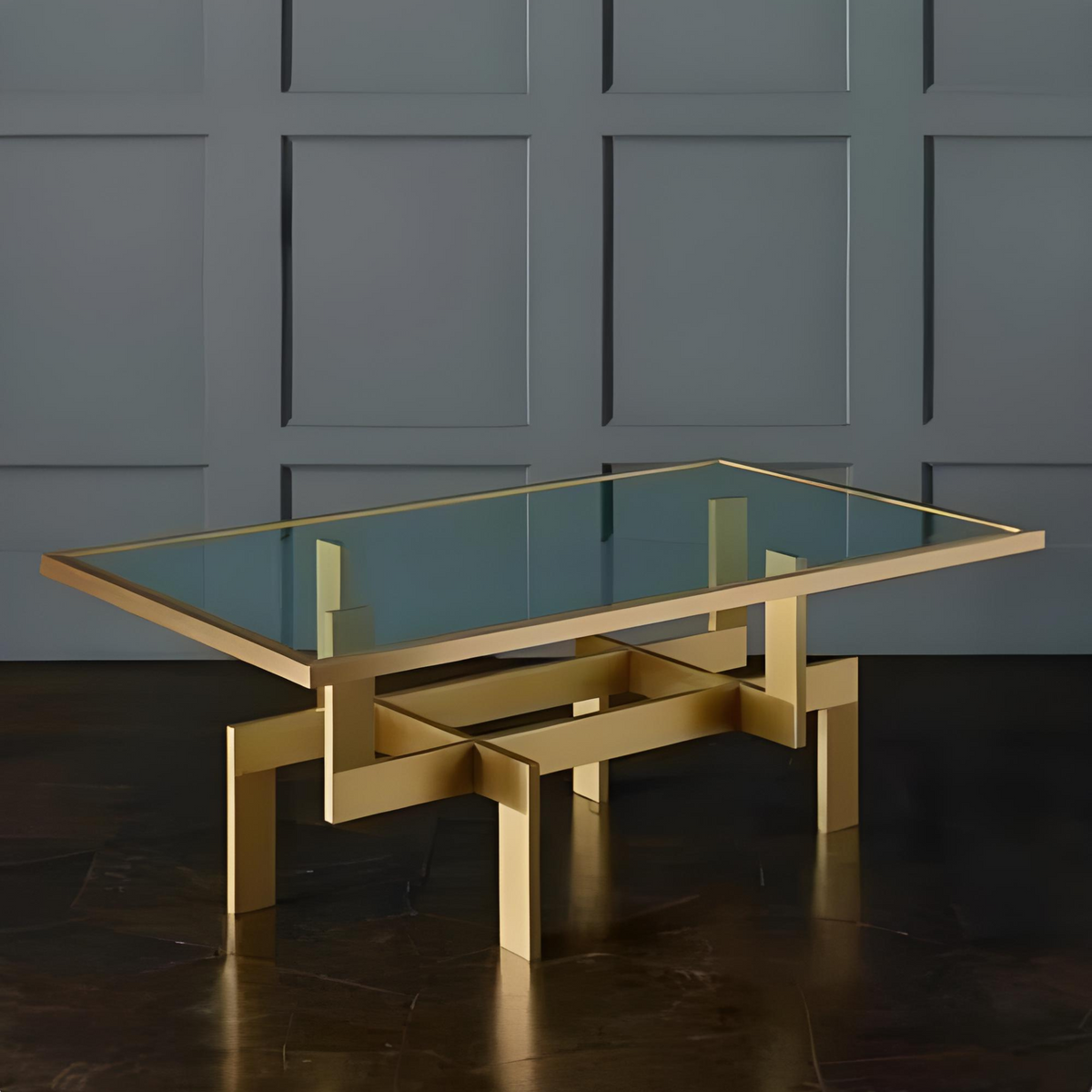 French Coffee Table With Glass Top