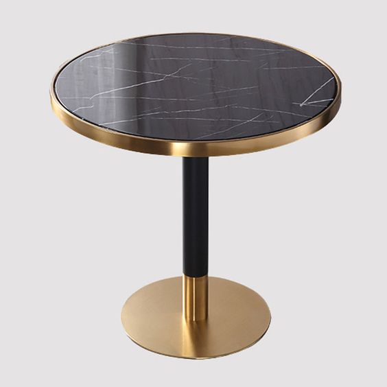Black & Gold Luxurious Coffee Round Table