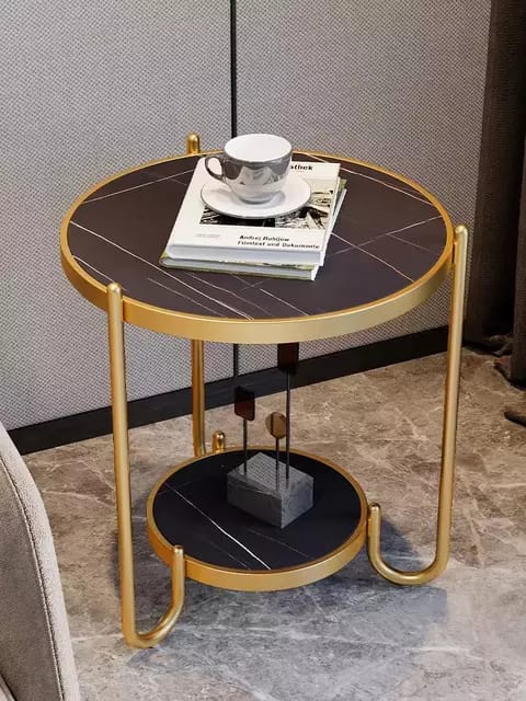 Italian  Style 2-Tier Corner Side End Table